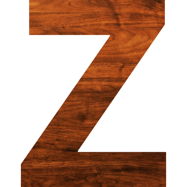 SVG Wood texture alphabet Z