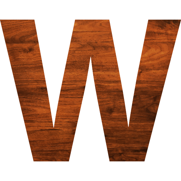 SVG Wood texture in alphabet W