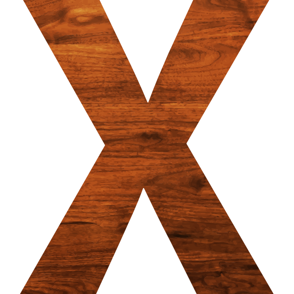 SVG Wood texture in alphabet X