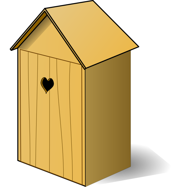 SVG Wood toilet closed vector illustration