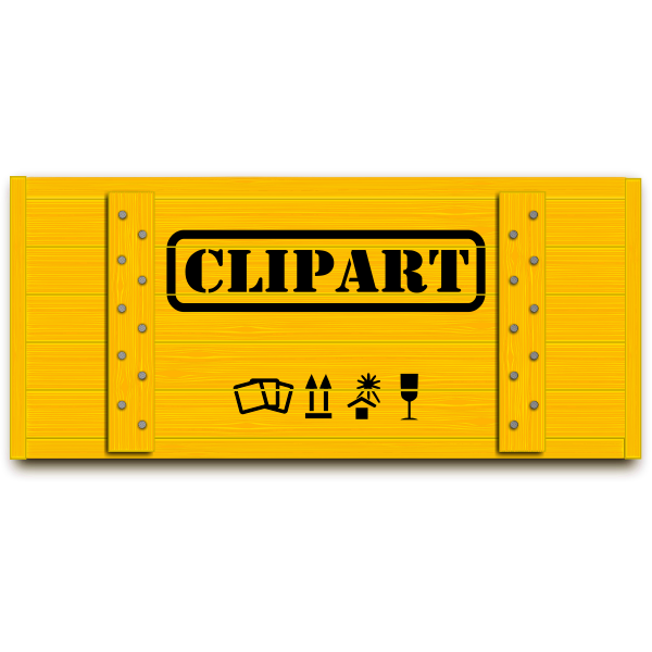 SVG Wooden box for clipart vector image