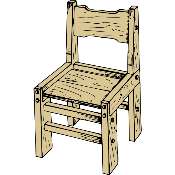SVG wooden chair