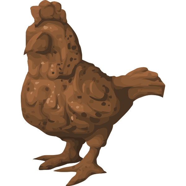 SVG Wooden chicken statue