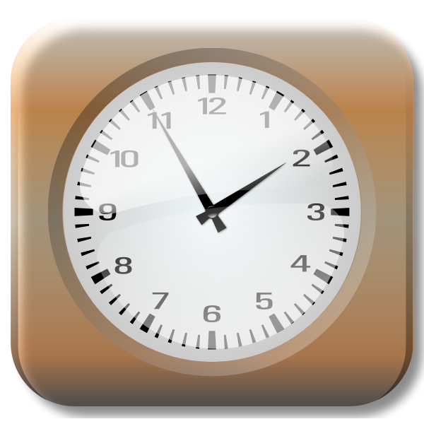SVG Wooden clock