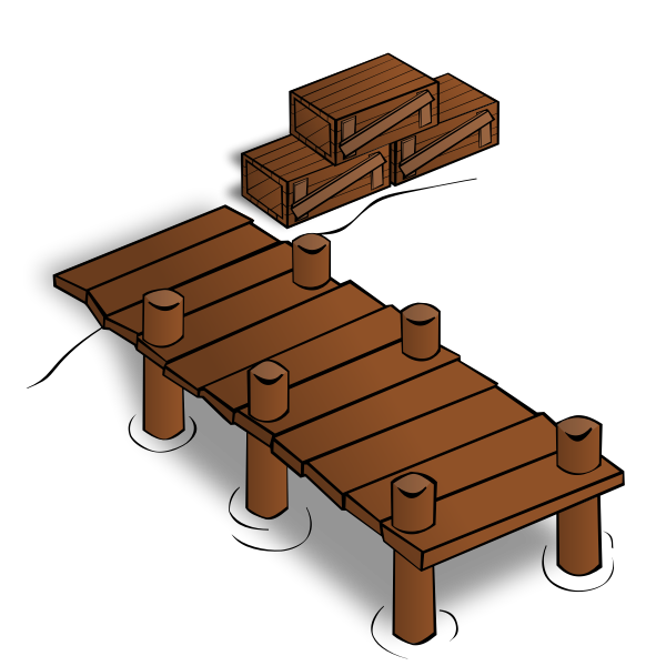SVG Wooden docks vector
