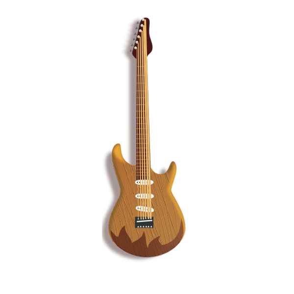 SVG Wooden guitar vector illustration