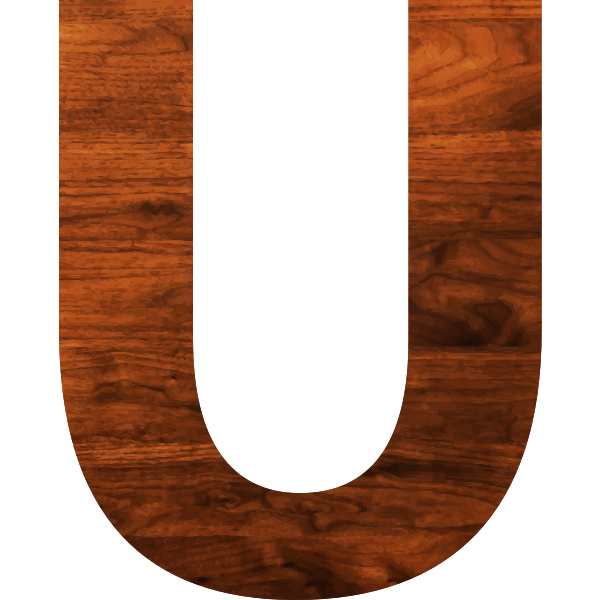 SVG Wooden letter U