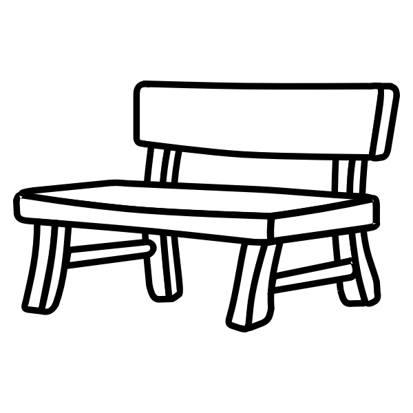 SVG Wooden park bench vector image