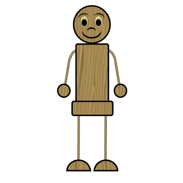 SVG Wooden puppet