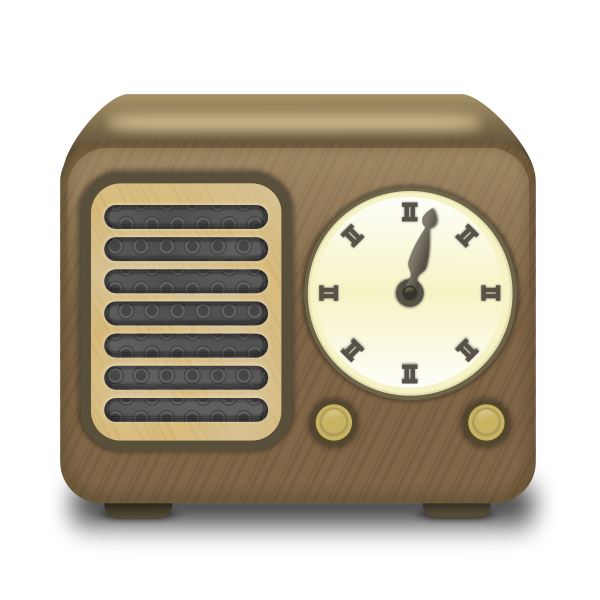 SVG Wooden radio receiver vector clip art
