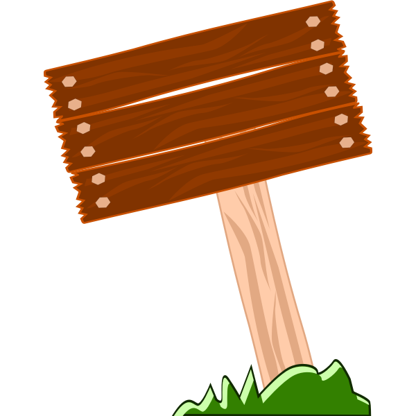 SVG Wooden signboard