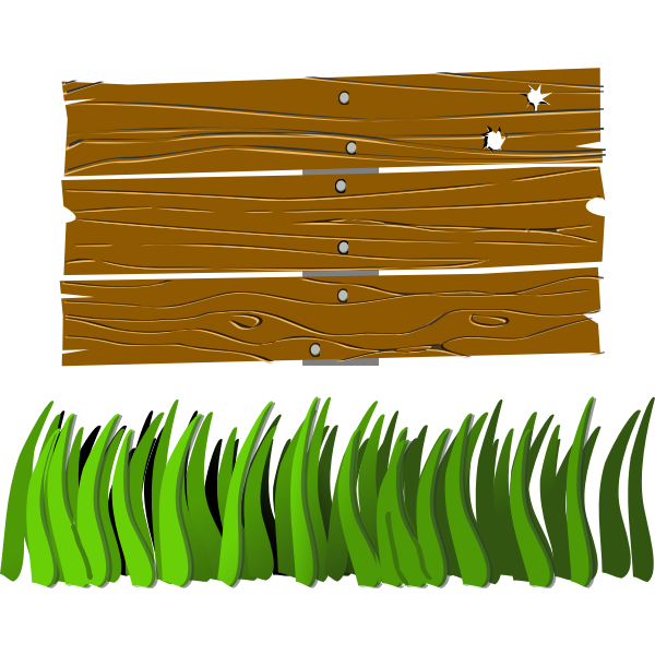 SVG Wooden signpost in grass