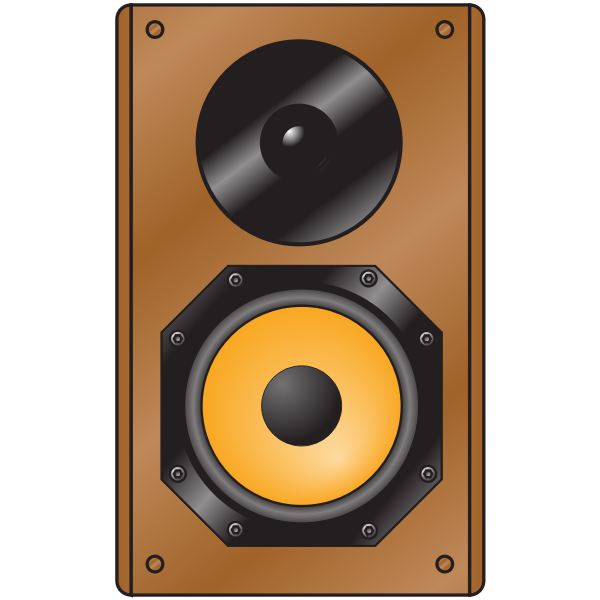 SVG Wooden speaker - front view