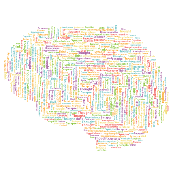 SVG Words in brain