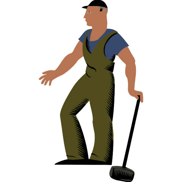 SVG Worker with a big hammer