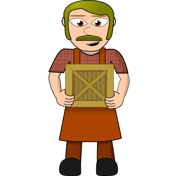 SVG Worker with box