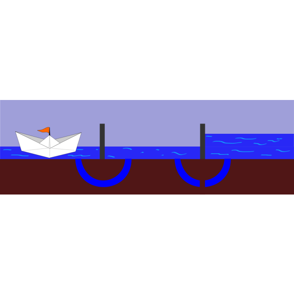 SVG Working of a sluice or lock phase 2