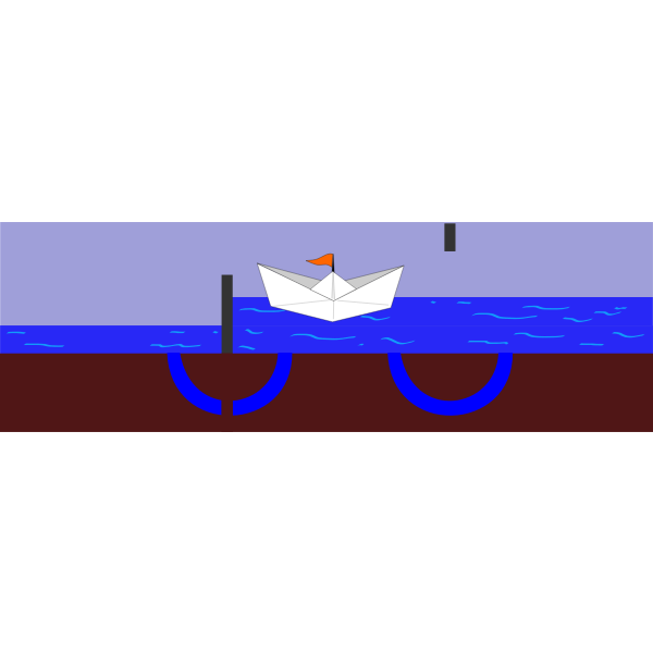 SVG Working of a sluice or lock phase 7