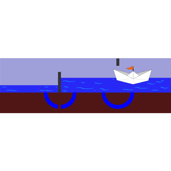 SVG Working of a sluice or lock phase 8