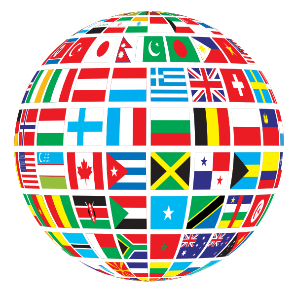 SVG World flags globe