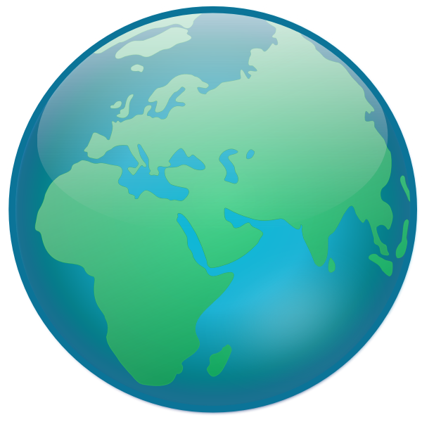 SVG World globe vector illustration