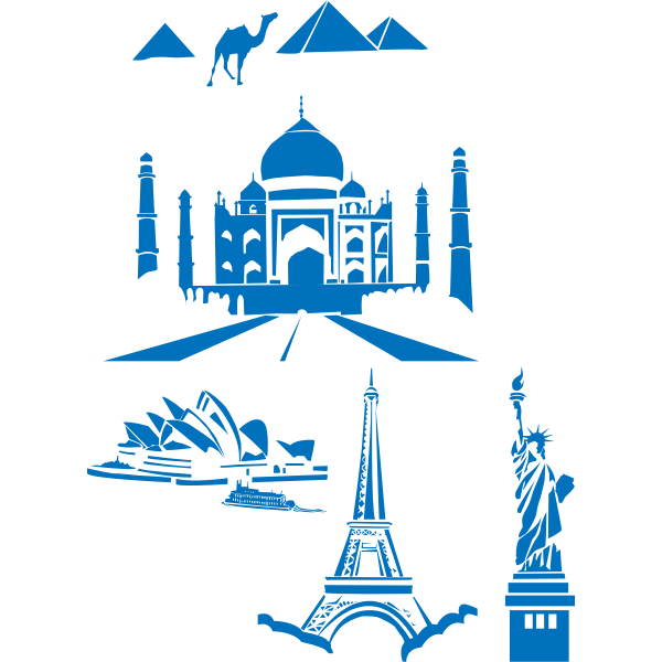 SVG World landmarks vector pack