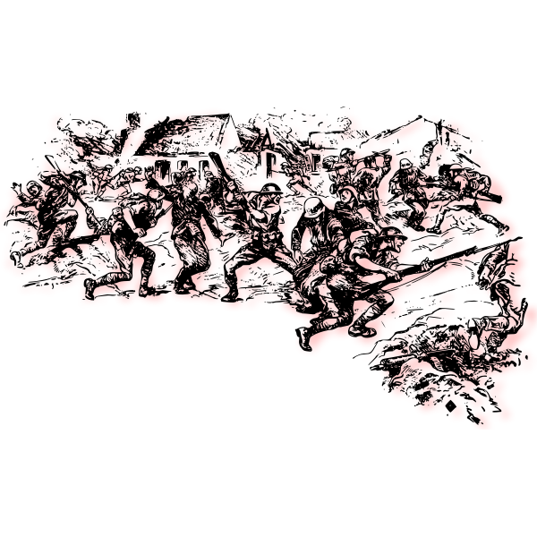 SVG World War I scene vector image