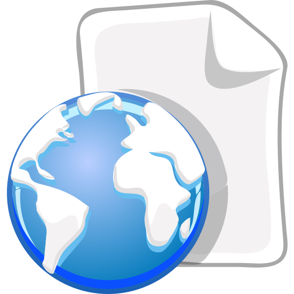SVG World wide document icon vector graphics