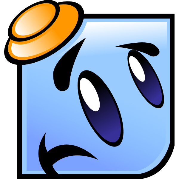 SVG Worried blue smiley