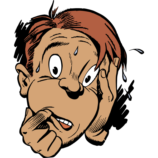 SVG Worried man