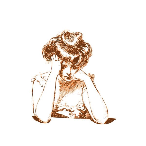 SVG Worried woman