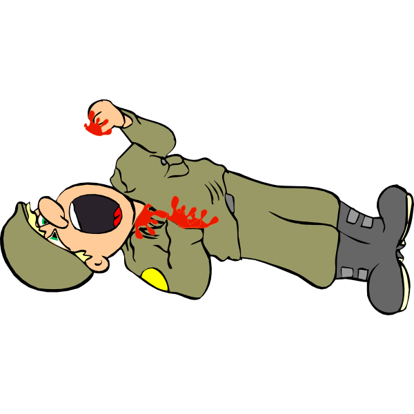 SVG Wounded Soldier Vector Image