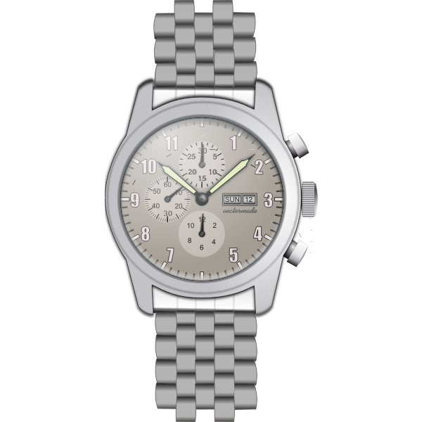 SVG Wristwatch with chronometer vector image