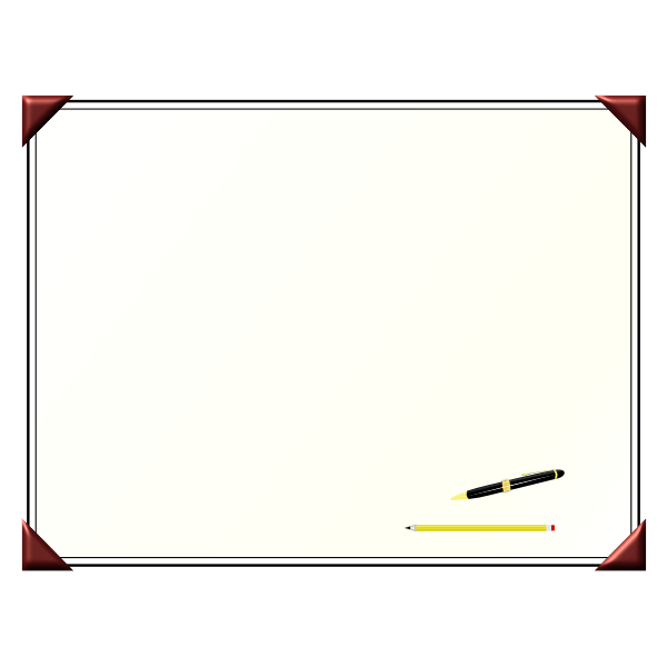 SVG Writing board and pencils