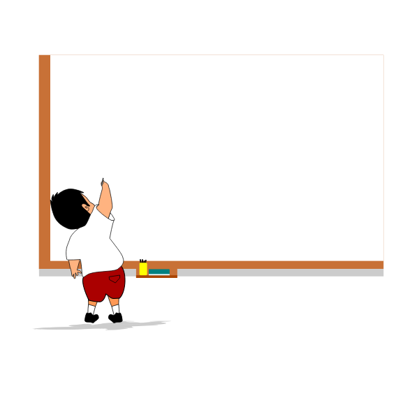 SVG Writing boy