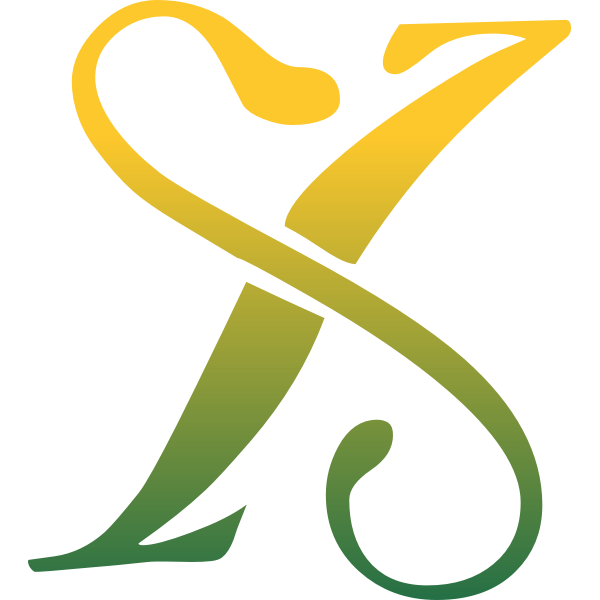 SVG X letter in arty style