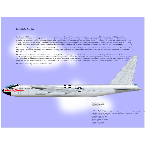 SVG XB-52 airplane