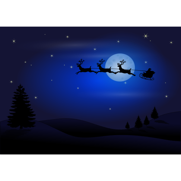 SVG Xmas card vector graphics