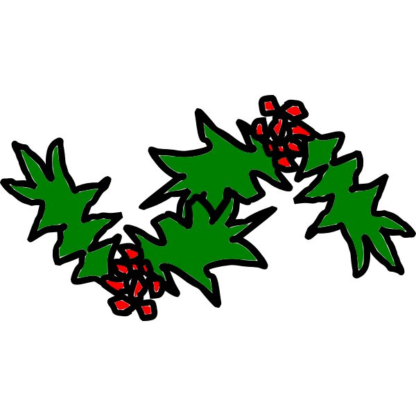 SVG Xmas holly