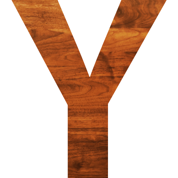 SVG Y letter in wooden style