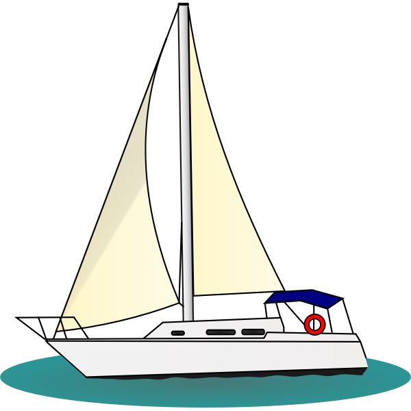 SVG Yacht in the sea