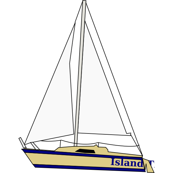SVG Yacht with sails