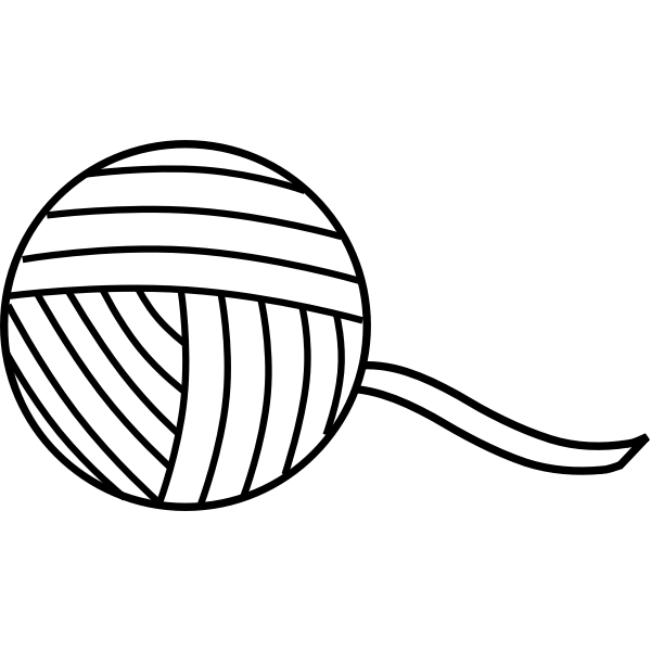SVG Yarn line art vector graphics