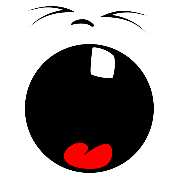 SVG Yawning face