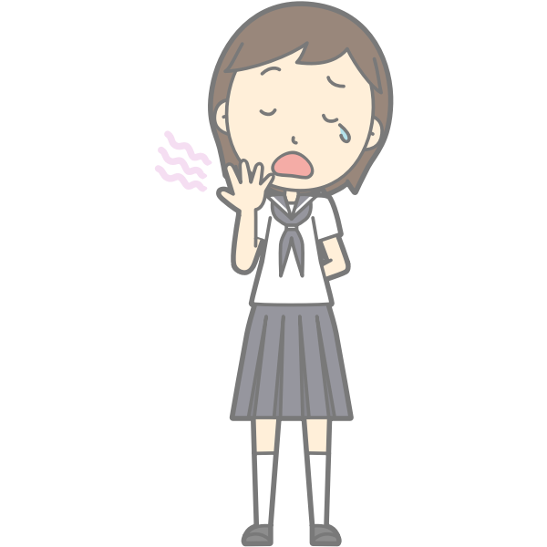 SVG Yawning girl