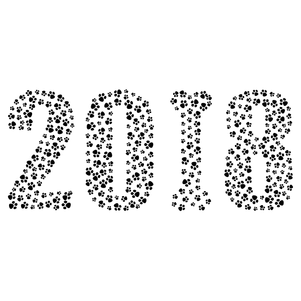 SVG Year Of The Dog 2018 Dotted Pattern