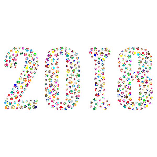 SVG Year Of The Dog 2018 prismatic pattern
