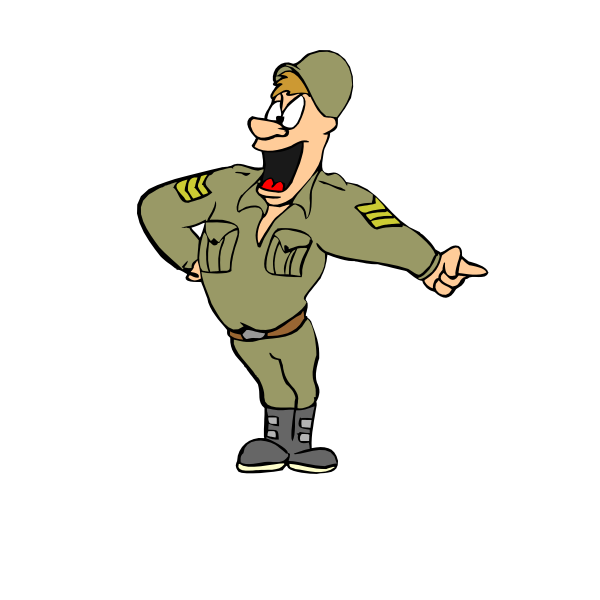SVG Yelling soldier