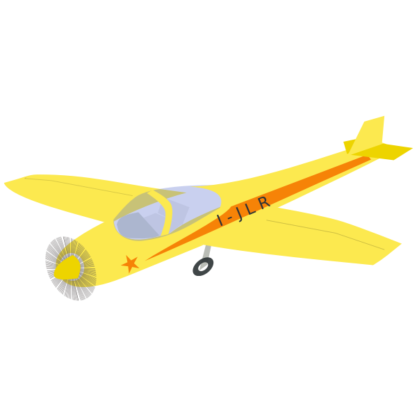 SVG Yellow airplane