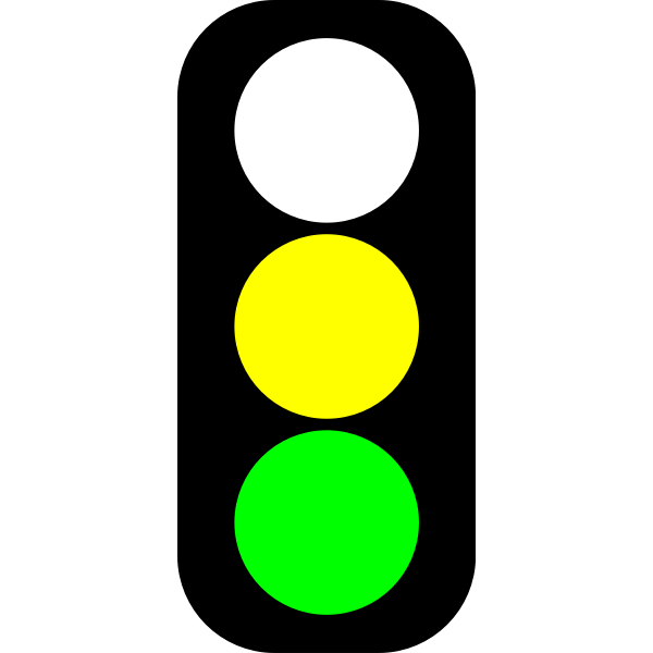SVG Yellow amp green traffic light indicator